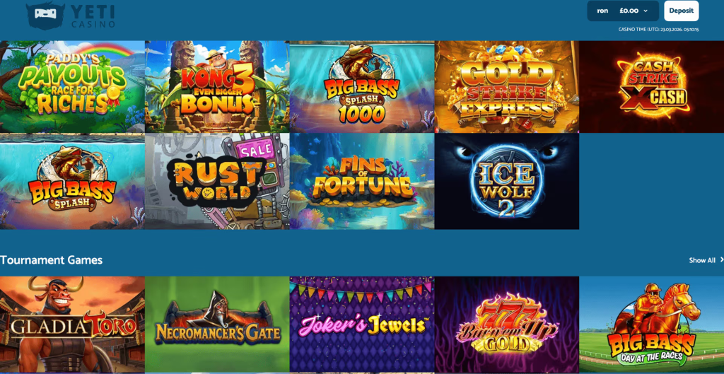 Yeti Casino Games